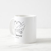 Mug Couple avec le nom Custom Anniversary Idée cadeau (Devant gauche)