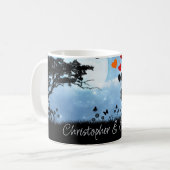 Mug Couple Baiser Romantique Lune Personnalisée (Devant gauche)