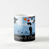 Mug Couple Baiser Romantique Lune Personnalisée (Centre)