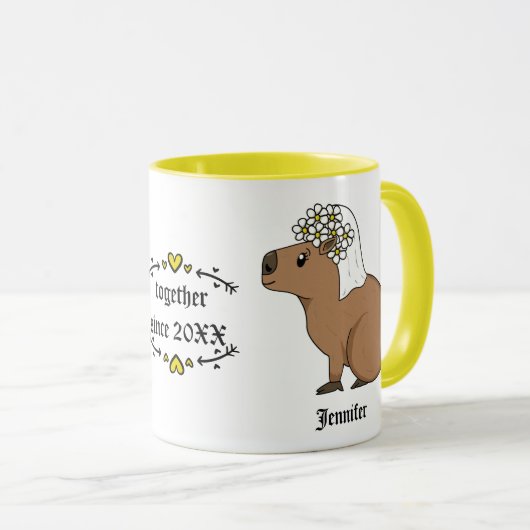 Mug couple Capybara (Devant droit)