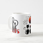 Mug Couple Chats à la maison (Devant gauche)