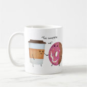 Mug Couple complet de café et de beignets (Gauche)