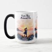 Mug Couple Couple Couché De Soleil - De Ce Moment  (Gauche)