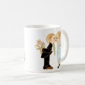 Mug Couple de baiser mignon (Devant droit)