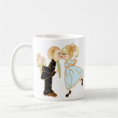 Mug Couple de baiser mignon (Gauche)