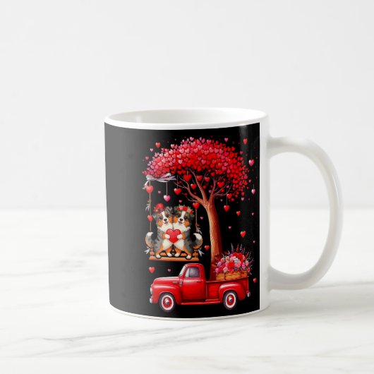 Mug Couple de Berger Australien Cœurs de la Saint-Vale (Droite)