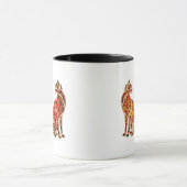 Mug Couple de chat rouge et or (Centre)