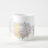 Mug Couple de chats mignons se câlinant dans les fleur (Devant gauche)