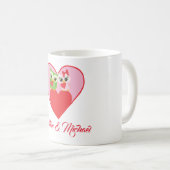 Mug Couple de chouette amoureux (Devant droit)