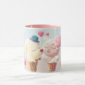 Mug Couple de crème glacée - Amour au premier coup (Centre)