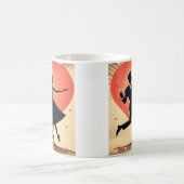 Mug Couple de danseurs de la Saint-Valentin Mid Centur (Centre)