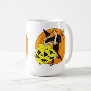Mug Couple de danseurs vintage Halloween Citrouille