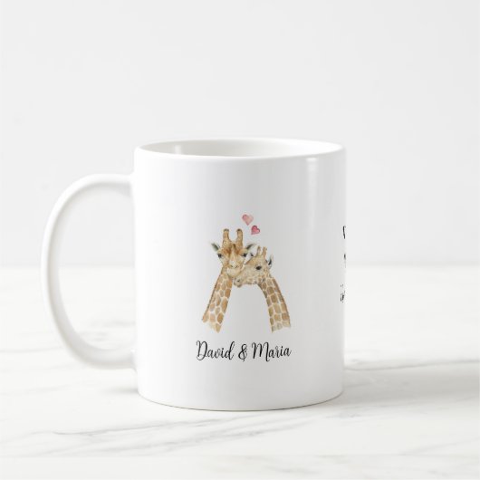 Mug Couple de girafes amoureuses (Gauche)