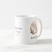 Mug Couple de hiboux amoureux (Devant droit)