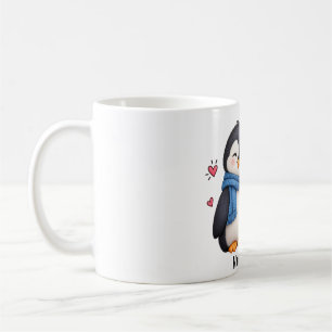 Mug Couple de Manchots Nom Personnalisé
