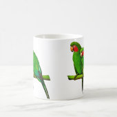 Mug Couple de perroquet vert et rouge (Centre)