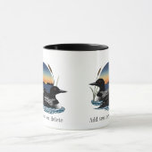 Mug Couple de plongeons arctiques Coucher de soleil Bl (Centre)