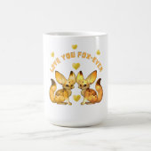 Mug Couple de renards Art de la Saint-Valentin (Centre)