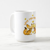 Mug Couple de renards Art de la Saint-Valentin (Devant gauche)