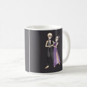 Mug Couple de squelettes dansant sur un  (Devant droit)