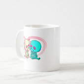Mug Couple de squelettes romantiques s'embrassant dans (Devant gauche)