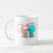 Mug Couple de squelettes romantiques s'embrassant dans (Gauche)