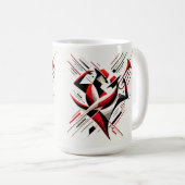 Mug Couple de trombone de jazz abstrait (Devant droit)