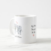 Mug Couple d'éléphants amoureux (Devant gauche)