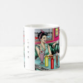 Mug Couple des années 1950 au dîner (Devant droit)