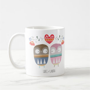 Mug Couple d'hibou Un couple d'arts graphiques Un coup