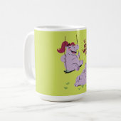 Mug Couple d'hippopotames drôle mon wow (Devant gauche)