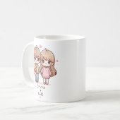 Mug Couple d'ours en peluche de style Chibi personnali (Devant gauche)