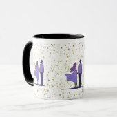 Mug Couple Étoiles Dorées (Devant gauche)