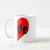 Mug Couple Half Heart Love Valentines Day Women Men A  (Gauche)