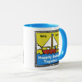 Mug Couple Heureux Naviguant Ensemble (Devant droit)