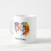 Mug Couple lesbien Kiss Pride Mois Mug, Customisé (Devant gauche)