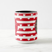 Mug Couple Love Hearts Stripe | Jour des Valentines Ph (Centre)