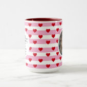 Mug Couple Love Hearts Stripe | Jour des Valentines Ph (Centre)