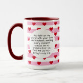 Mug Couple Love Hearts Stripe | Jour des Valentines Ph (Gauche)