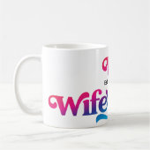 Mug Couple Mariage Anniversaire Custom Colorful Wifey (Gauche)