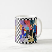 Mug Couple nostalgique des années 1950 (Devant droit)