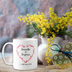Mug Couple personnalisé amoureux depuis, Saint Valenti