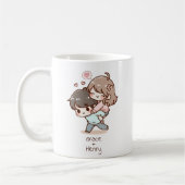 Mug Couple personnalisé de style Chibi (Gauche)