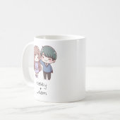 Mug Couple personnalisé de style Chibi (Devant gauche)