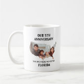 Mug Couple personnalisé vacances mariage USA forme pho (Gauche)