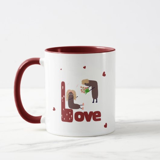Mug couple romantique (Gauche)