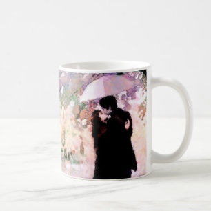Mug Couple romantique amoureux S'embrasser dans la plu