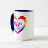 Mug Couples à l'intérieur de la All Love Pride Coeur (Devant gauche)