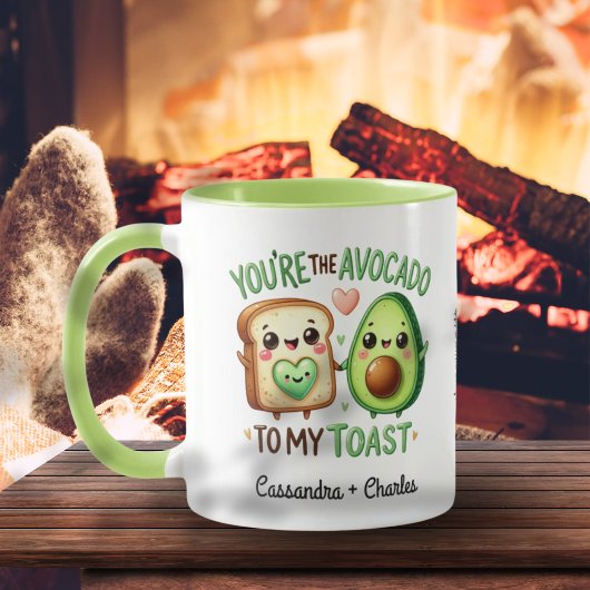 Mug Couples "Avocado to My Toast" personnalisés