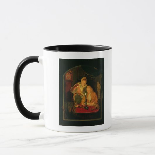 Mug Couples comptant l'argent par la lueur d'une (Gauche)